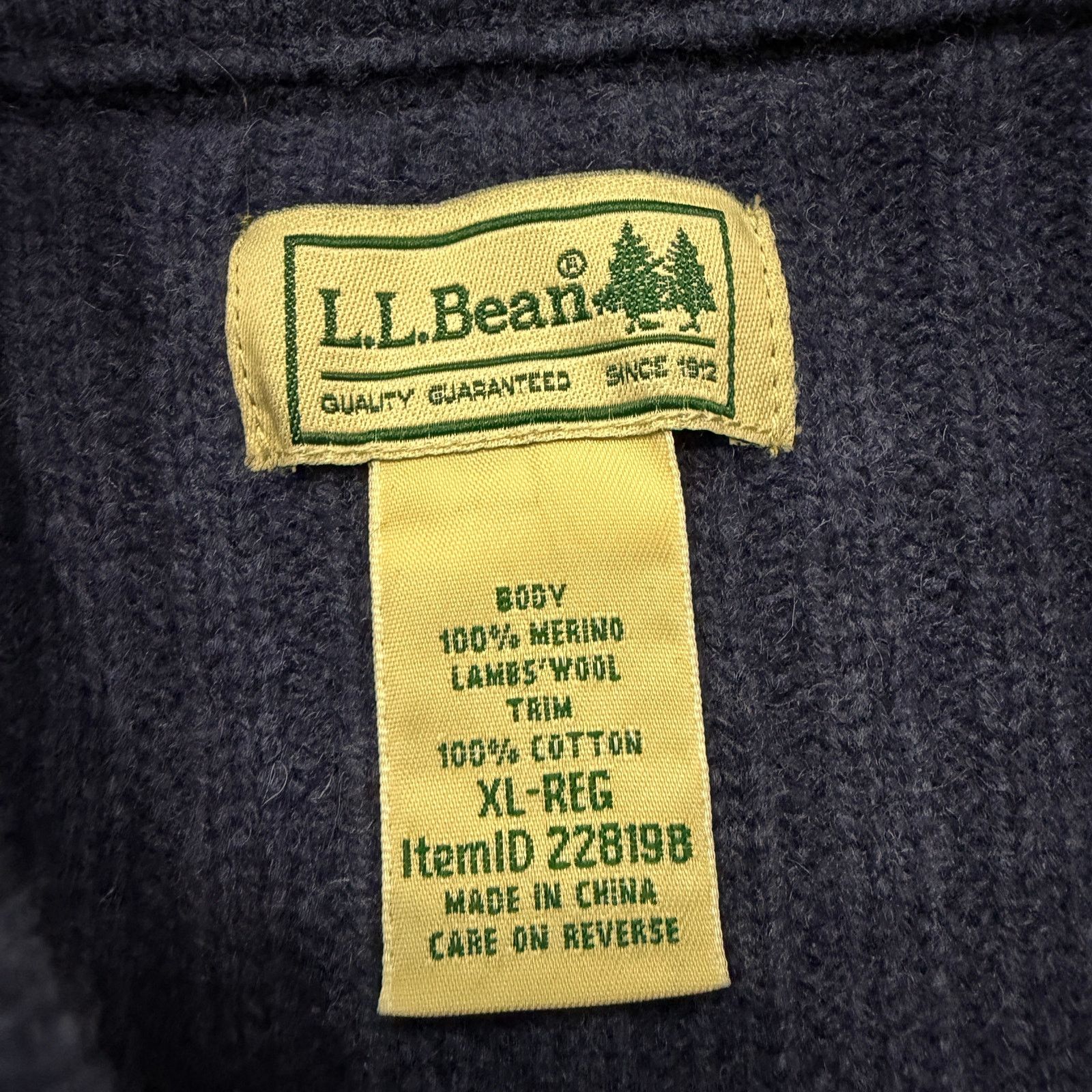 L.L. Bean LL Bean Commando Sweater Men XL Blue 100% Wool Army Military Size US XL / EU 56 / 4 - 4 Thumbnail
