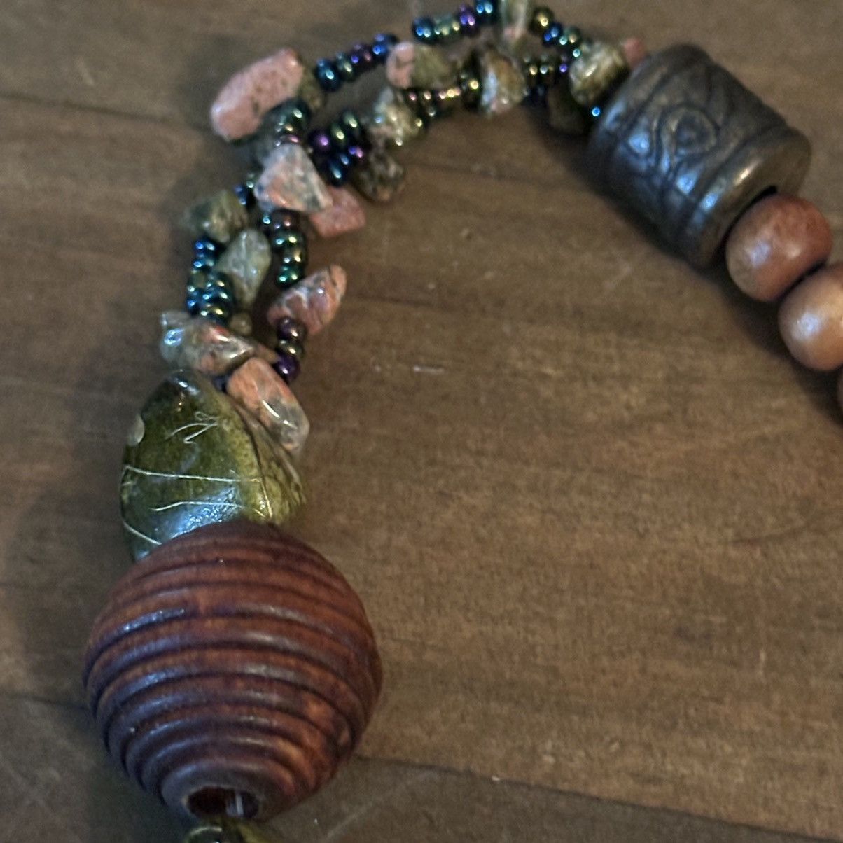 Other Multi strand Unakite bead necklace and earrings set Size ONE SIZE - 4 Thumbnail
