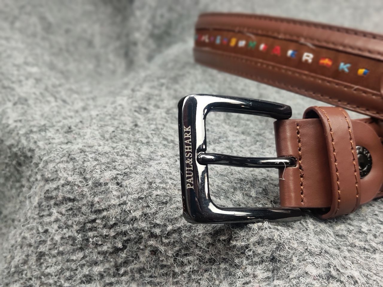 Paul & Shark Vintage Paul Shark Design Multi Logo Mens casual Belt Size ONE SIZE - 7 Thumbnail