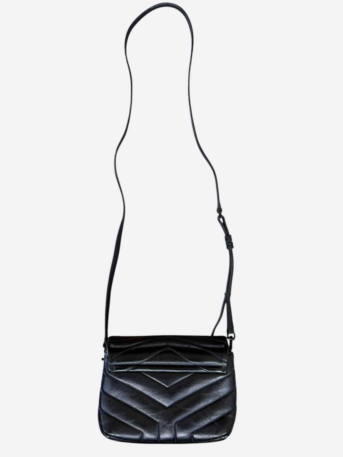 Yves Saint Laurent Saint Laurent Black Quilted Loulou Shoulder Bag Size ONE SIZE - 2 Thumbnail