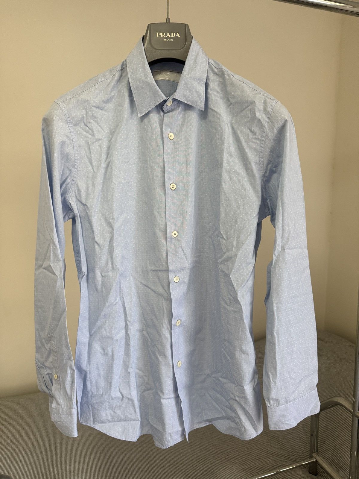 Prada Prada Blue Dress Shirt Size US S / EU 44-46 / 1 - 1 Thumbnail