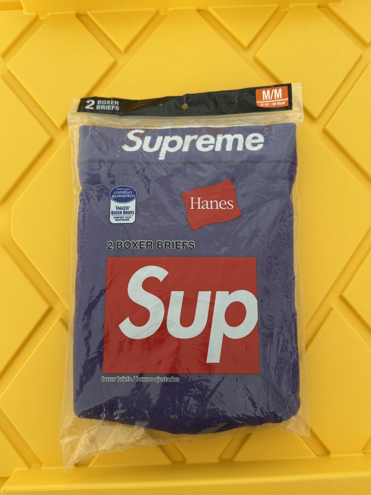 Hanes × Supreme 1 PAIR Supreme Hanes Purple Boxer Briefs Medium