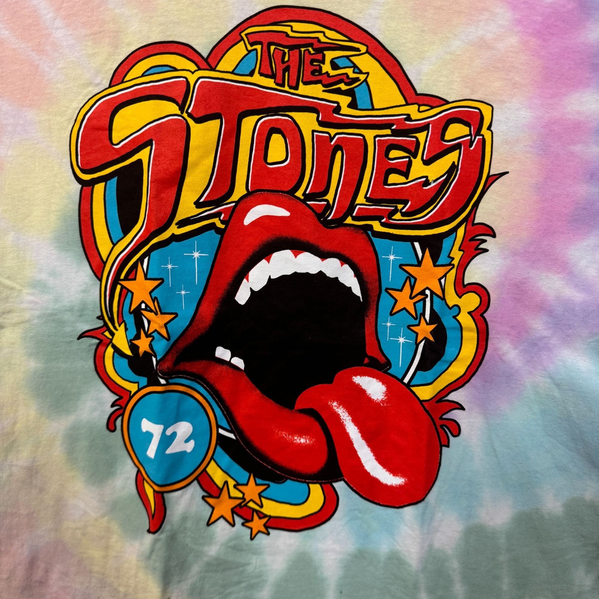The Rolling Stones The Rolling Stones Hot Lips Shining Star 72 Band Tie Dye XL Size US XL / EU 56 / 4 - 2 Thumbnail