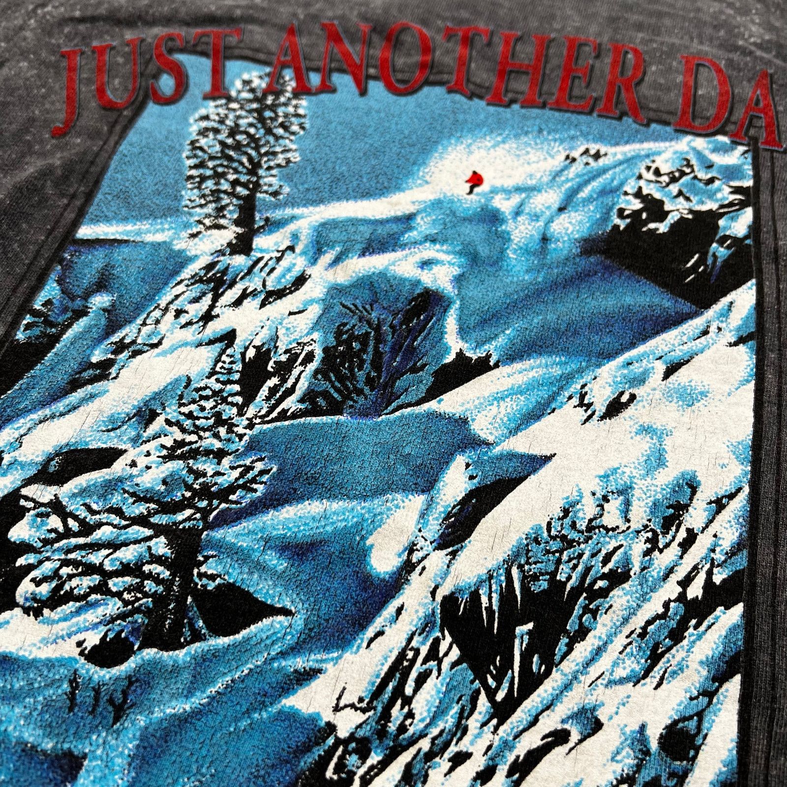 Vintage Vintage gray long-sleeve t-shirt "Just Another Day XL Size US L / EU 52-54 / 3 - 11 Thumbnail