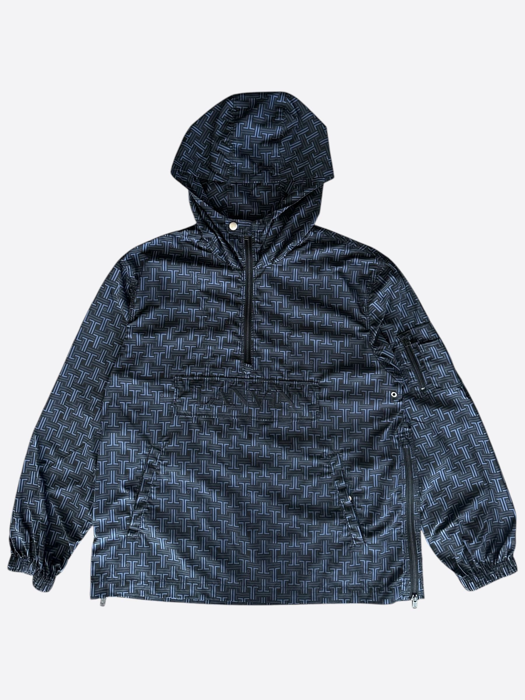 Lanvin Lanvin Black & Blue Jacquard Anorak Size US S / EU 44-46 / 1 - 1 Thumbnail
