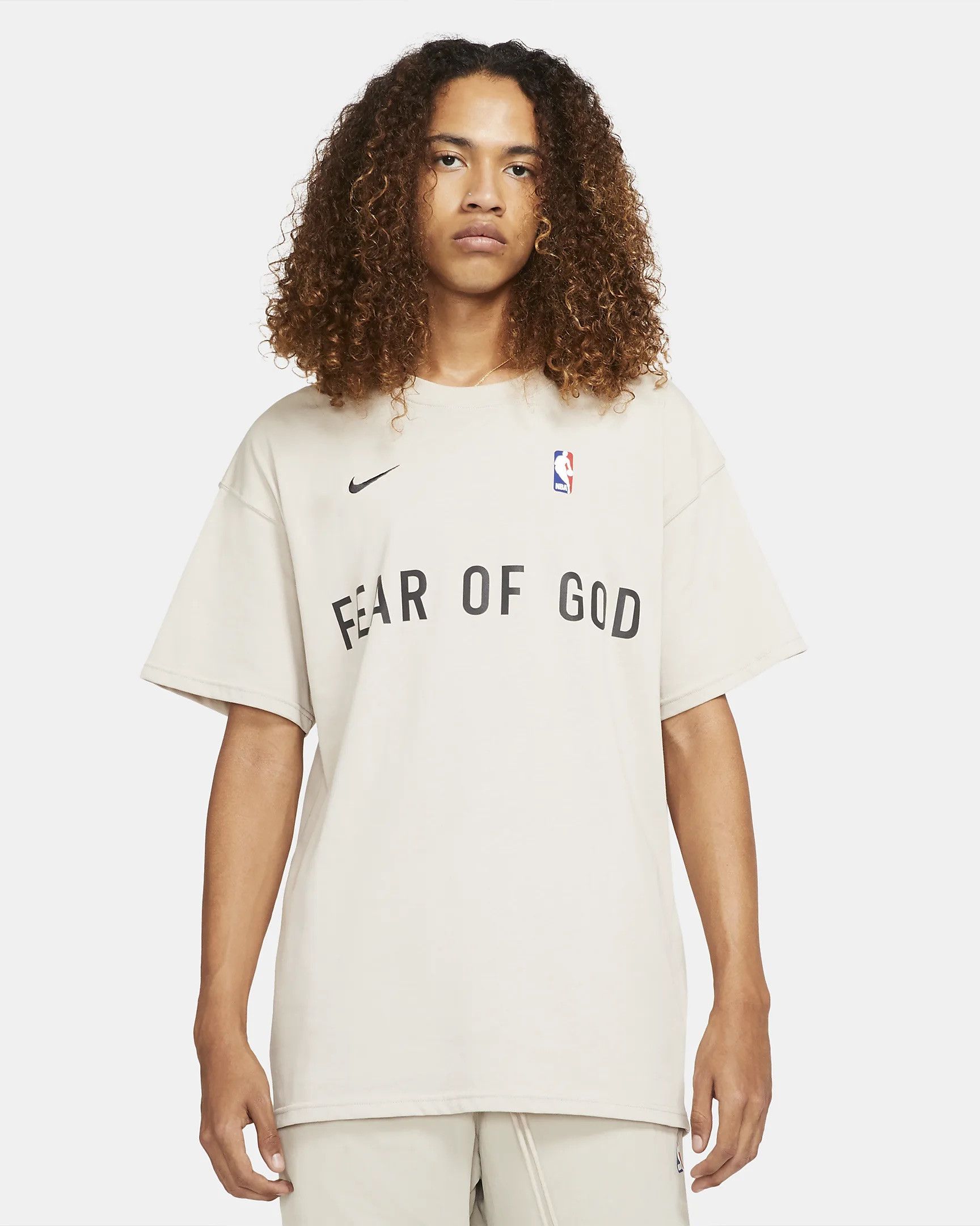 Nike Fear of God x Nike Warm Up T-shirt Oatmeal