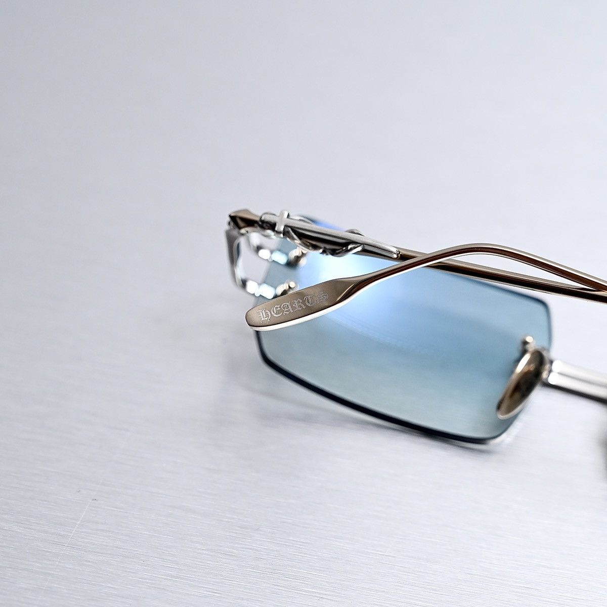 Chrome Hearts CHROME HEARTS LORDIE SHINY SILVER - GOLD PLATED SUNGLASSES Size ONE SIZE - 9 Thumbnail