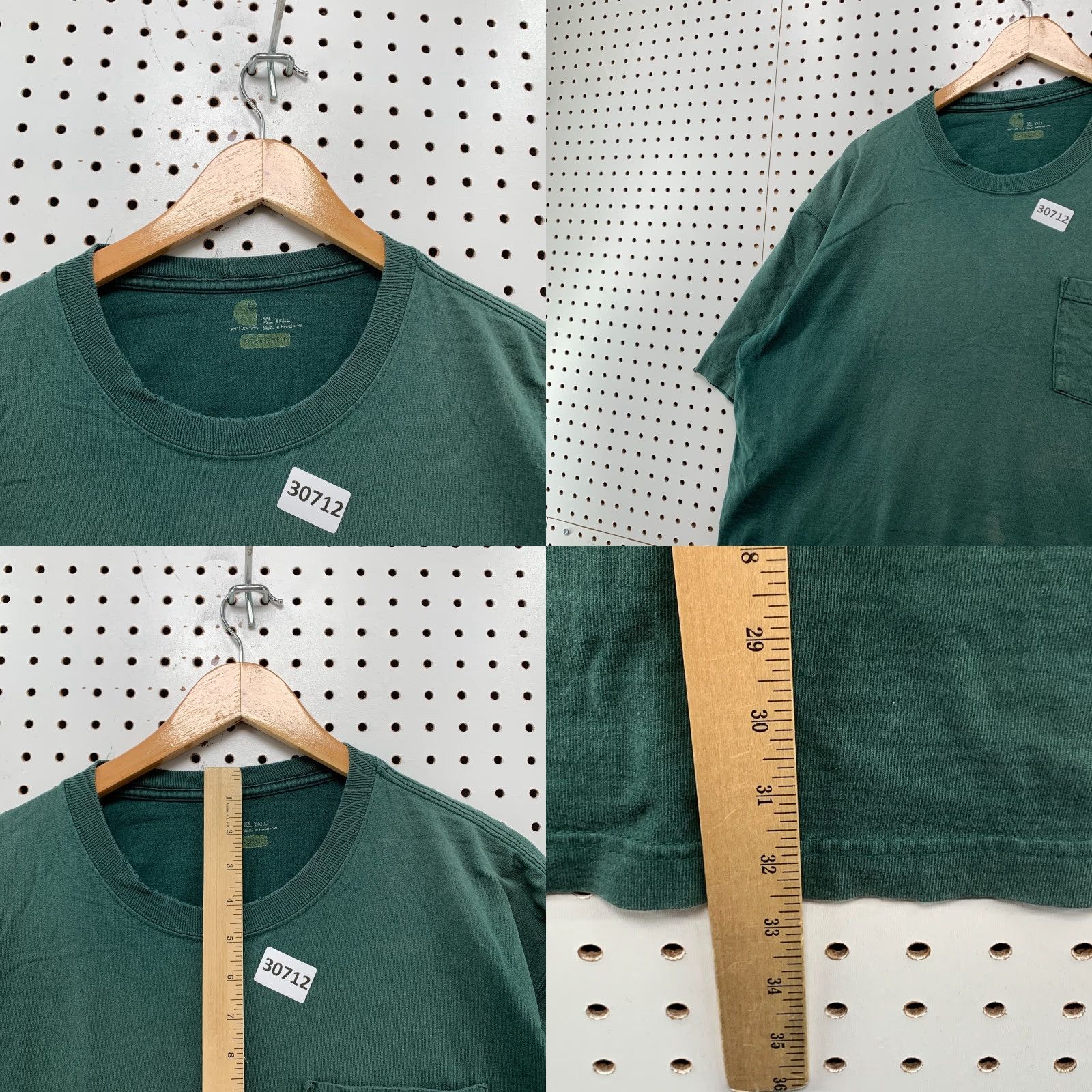 Carhartt VINTAGE Carhartt Pocket Shirt Mens XLT Tall Green Sun Faded Workwear 27X32.5 Size US XL / EU 56 / 4 - 8 Thumbnail