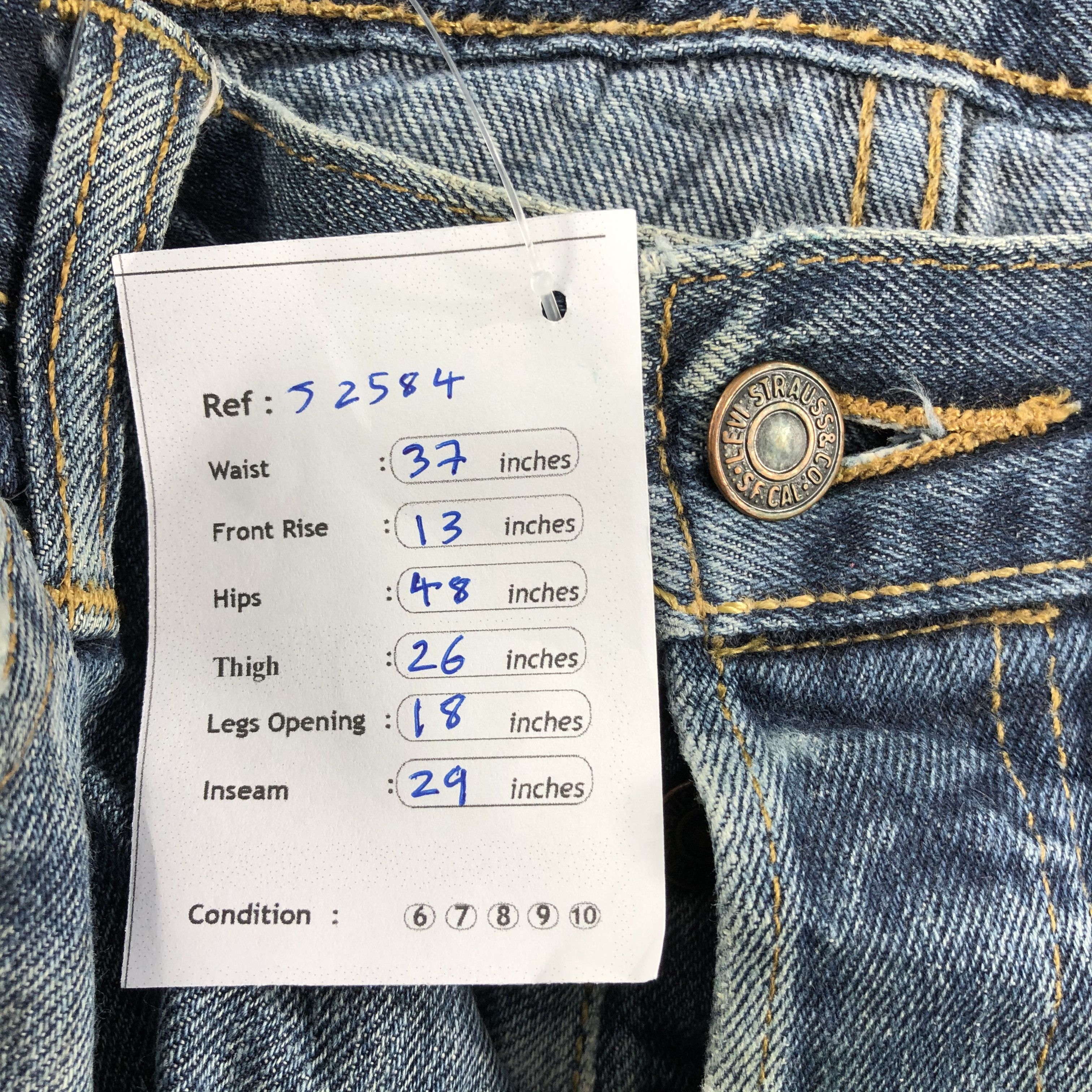 Levi's Vintage Blue Wash Levis 562 Jeans-J2584 Size US 37 - 15 Thumbnail