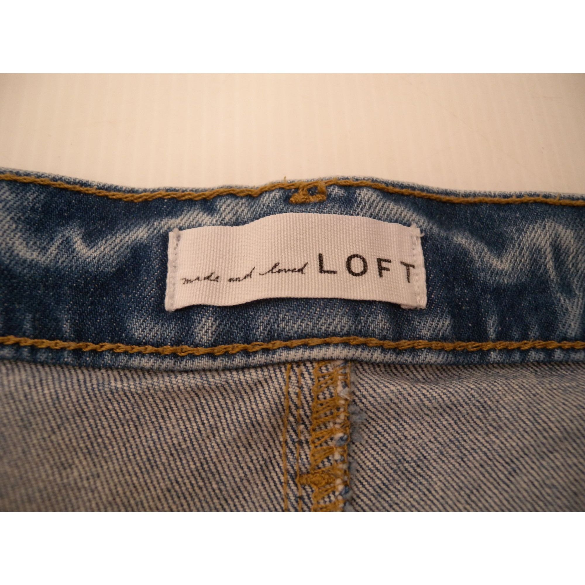 Loft Loft Ann Taylor Capri Jeans 14 Womens Blue Distressed Size 36" / US 14 / IT 50 - 5 Thumbnail