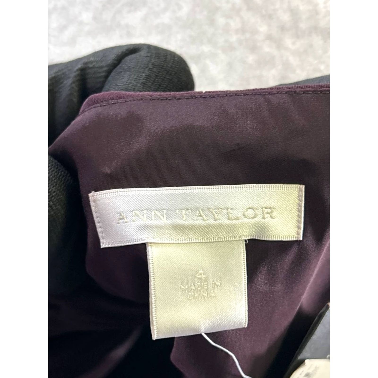 Vintage VINTAGE Ann Taylor Dress Womens 4 Burgundy Blouson New Size S / US 4 / IT 40 - 3 Thumbnail