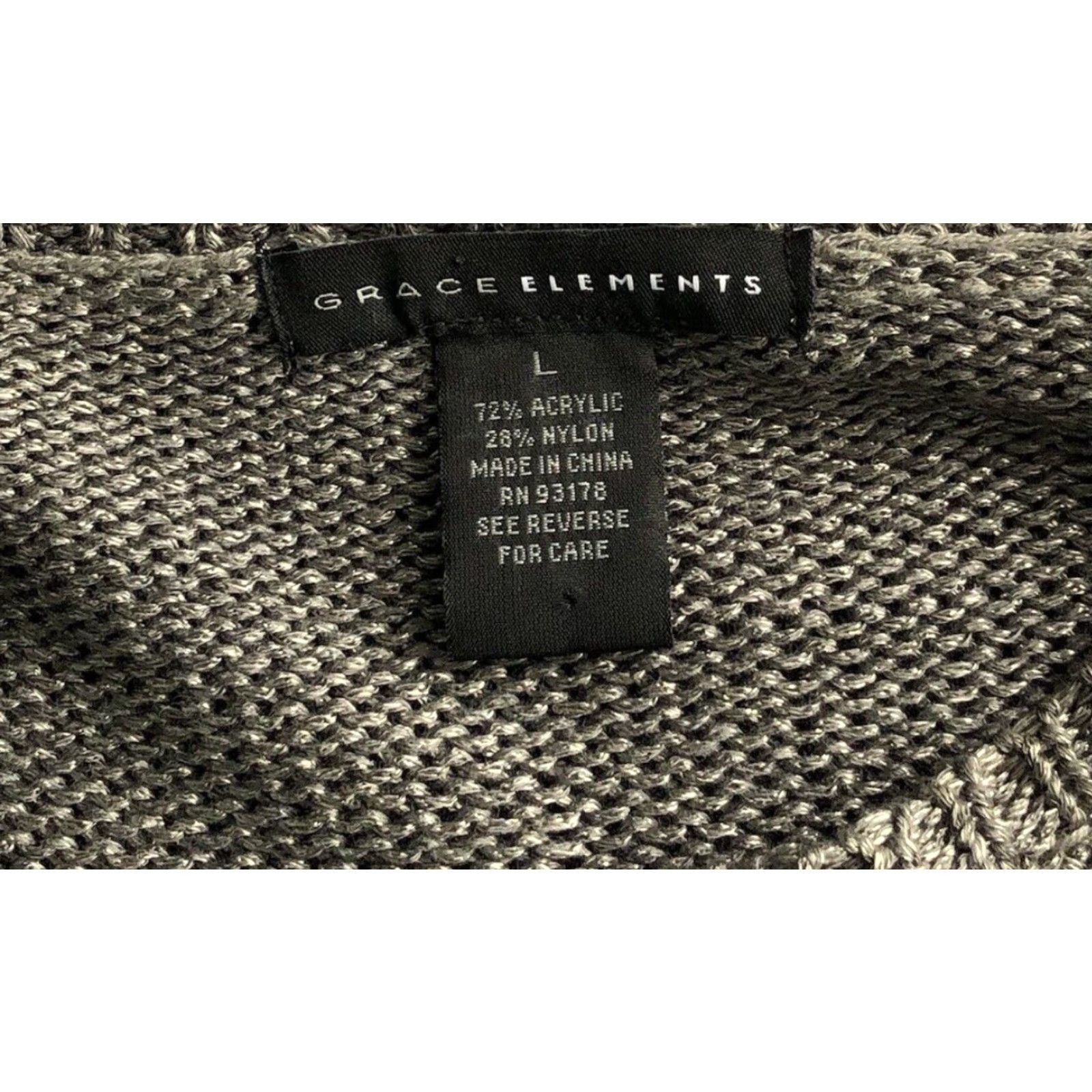 Vintage Grace Elements Sweater L Gray Pewter Scoop Neck Long Sleeve Asymmetrical Hem Women Clothing Bohemian Gothic Grunge Style Pullover Comfort Knit Size L / US 10 / IT 46 - 5 Thumbnail
