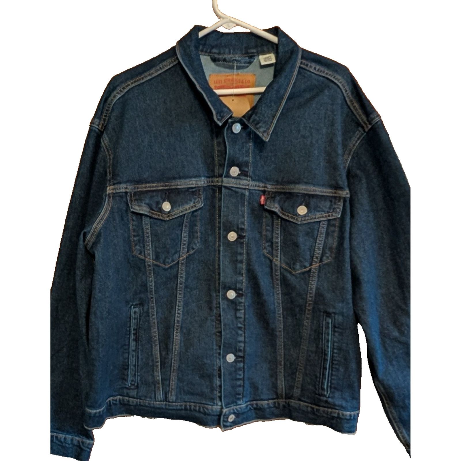 Levi's Levi's Trucker Jacket Jean Jacket Dark Wash 2XL NEW Size US XXL / EU 58 / 5 - 1 Thumbnail
