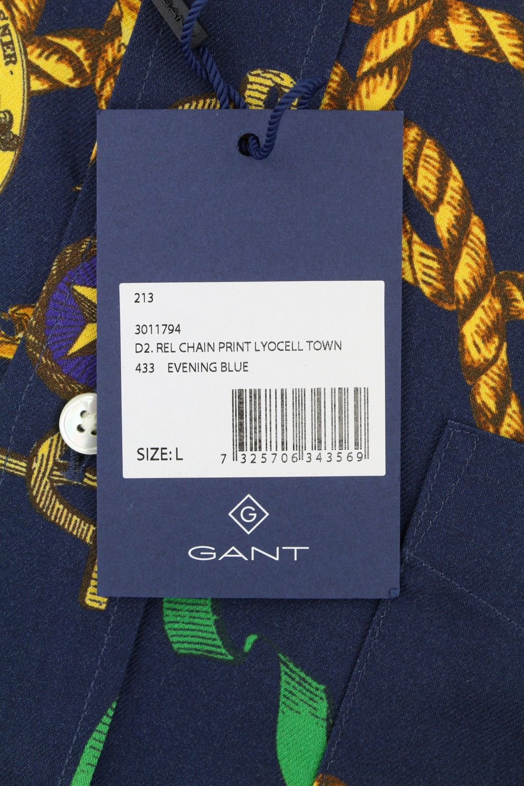 Gant REL CHAIN PRINT LYOCELL TOWN L Evening Relaxed 87512 Size US L / EU 52-54 / 3 - 8 Thumbnail