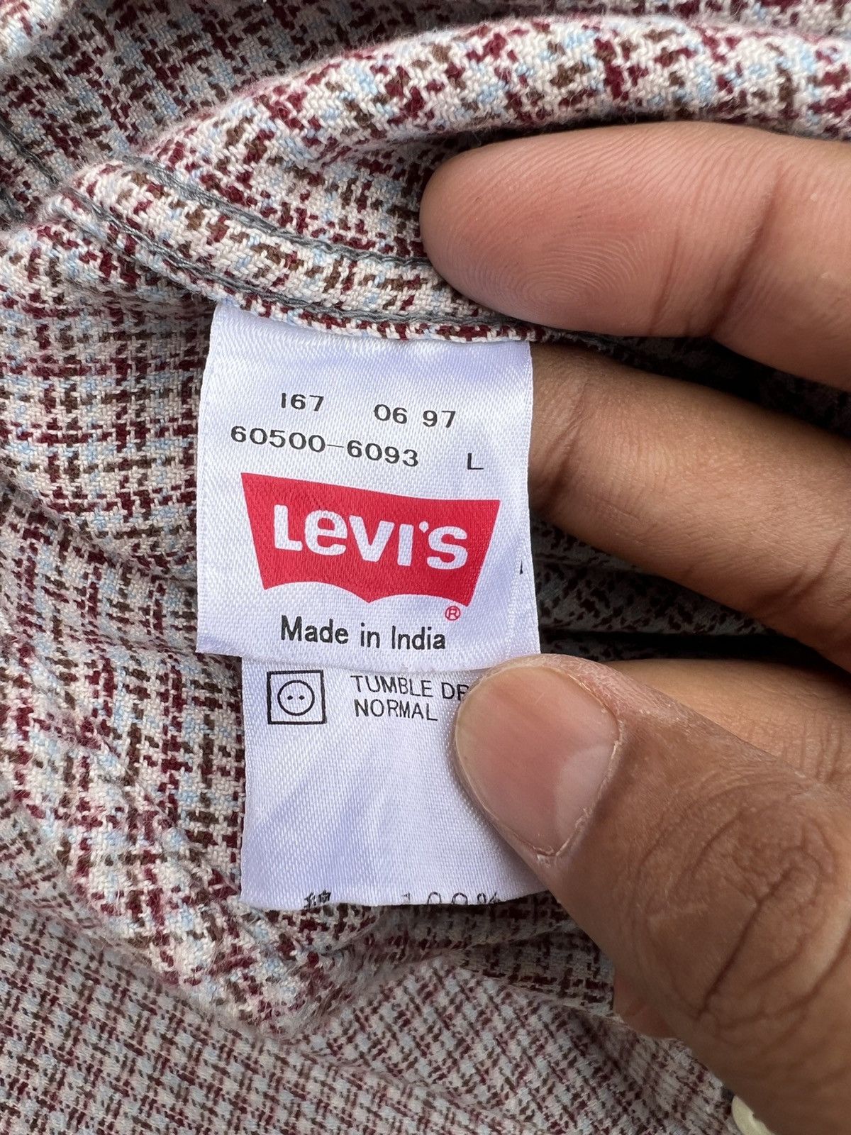 Levi's Vintage Clothing Vintage 90s Levis Western Checkered Long Sleeve Shirt Size US L / EU 52-54 / 3 - 10 Thumbnail