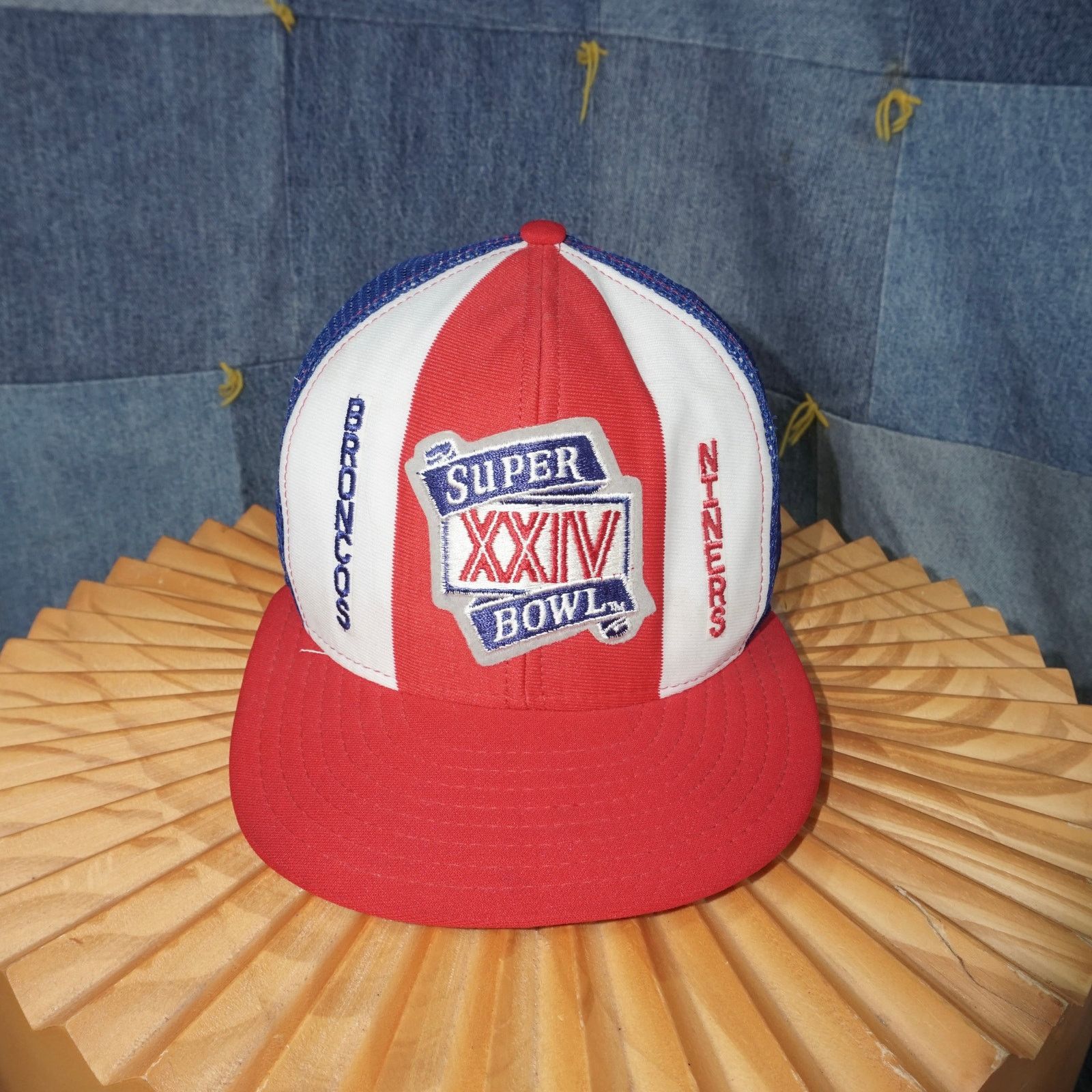 NFL OSFA - Vintage Super Bowl XXIV Broncos VS SF 49ers NFL hat Size ONE SIZE - 1 Thumbnail