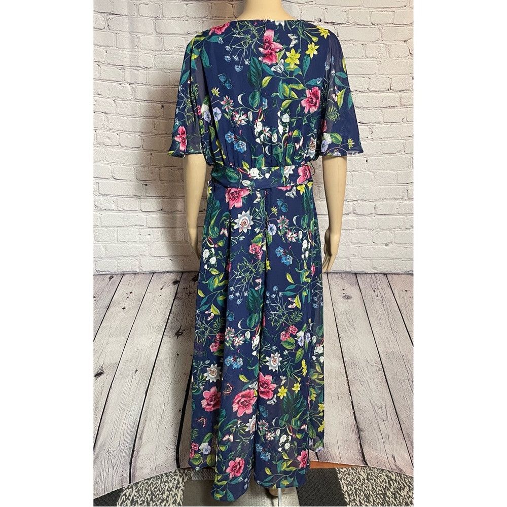 Other NWT New $168 Eliza J ​Floral High Low Blue Dress Size 14 Size XL / US 12-14 / IT 48-50 - 4 Thumbnail