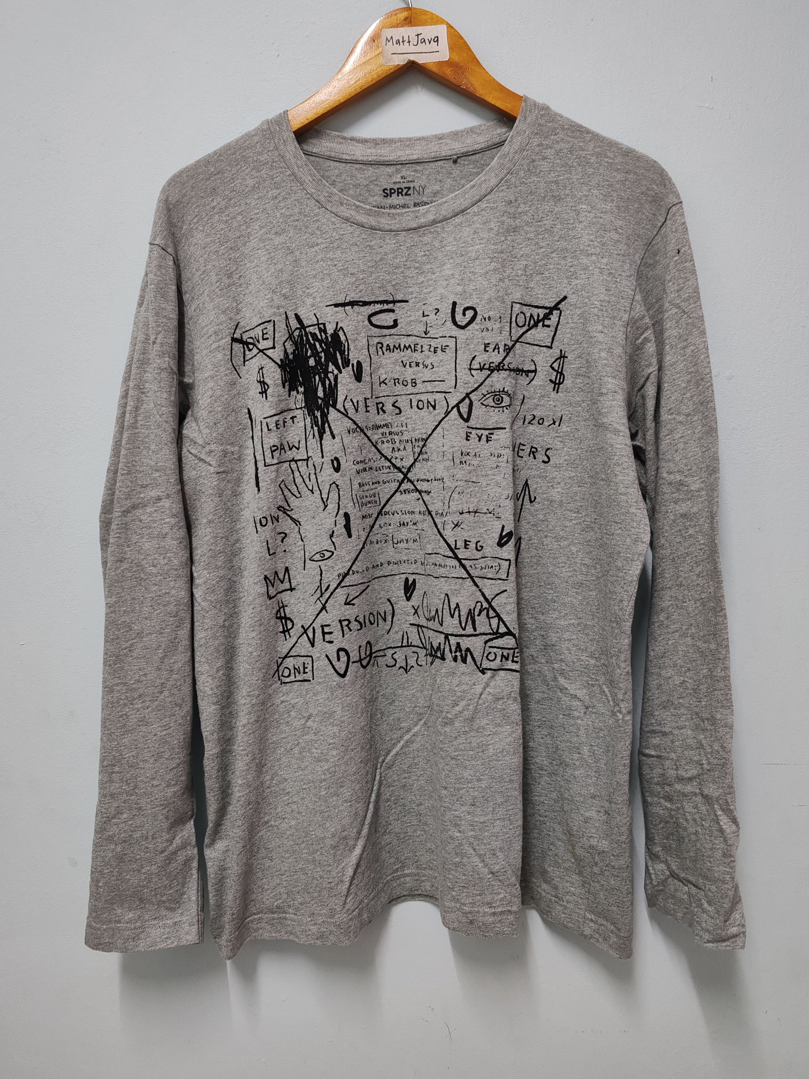 Jean-Michel Basquiat Jean Michel Basquiat Long Sleeve Tee Art Designer Size US XL / EU 56 / 4 - 2 Thumbnail