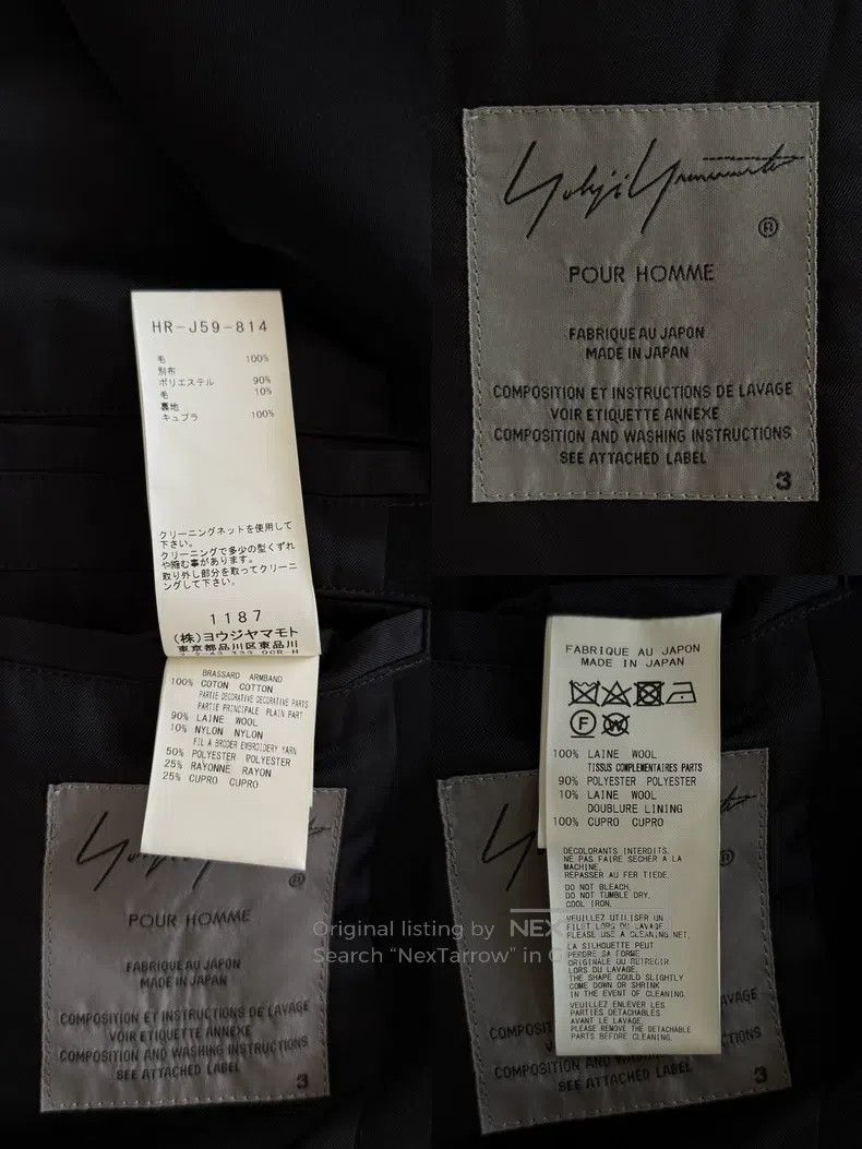 Yohji Yamamoto Yohji Yamamoto 20AW Show White Armband Wool Blazer jacket Size US L / EU 52-54 / 3 - 7 Thumbnail