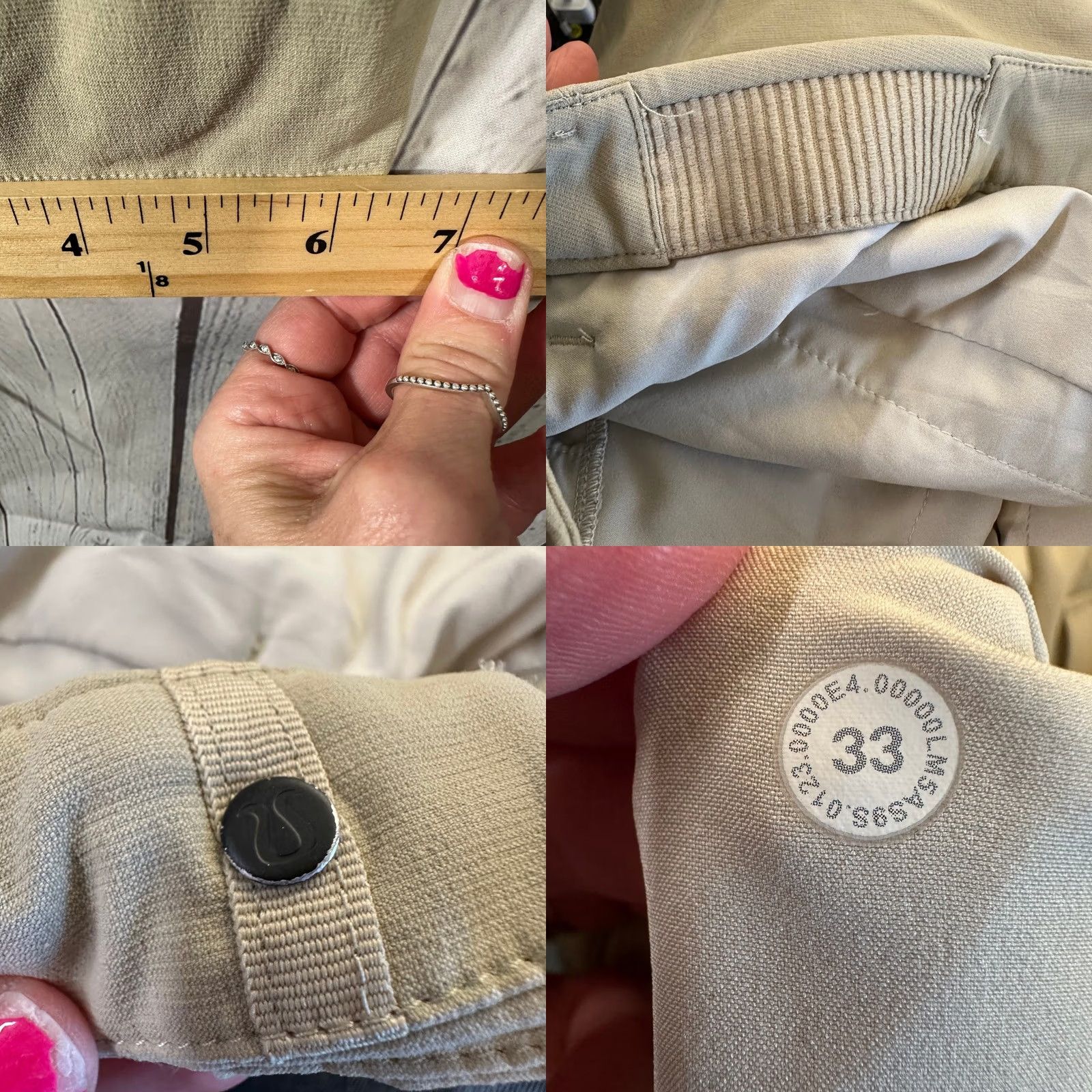 Lululemon Lululemon Mens Pants Chino Beige Technical Performance Activewear Slim 33 LM5AS9S Size US 34 / EU 50 - 8 Thumbnail