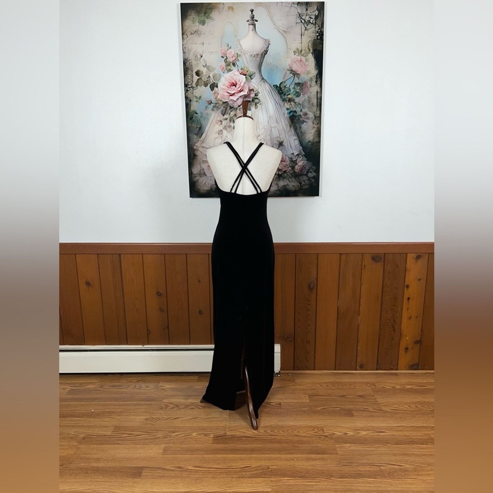 Vintage Gorgeous Vintage 90s Maurice’s Black Velvet Prom Gown! Size M / US 6-8 / IT 42-44 - 5 Thumbnail