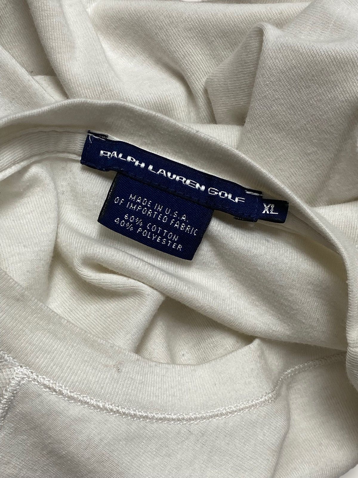 Ralph Lauren 90s Vintage RALPH LAUREN US Made White Big Logo Longsleeve Size M / US 6-8 / IT 42-44 - 4 Thumbnail