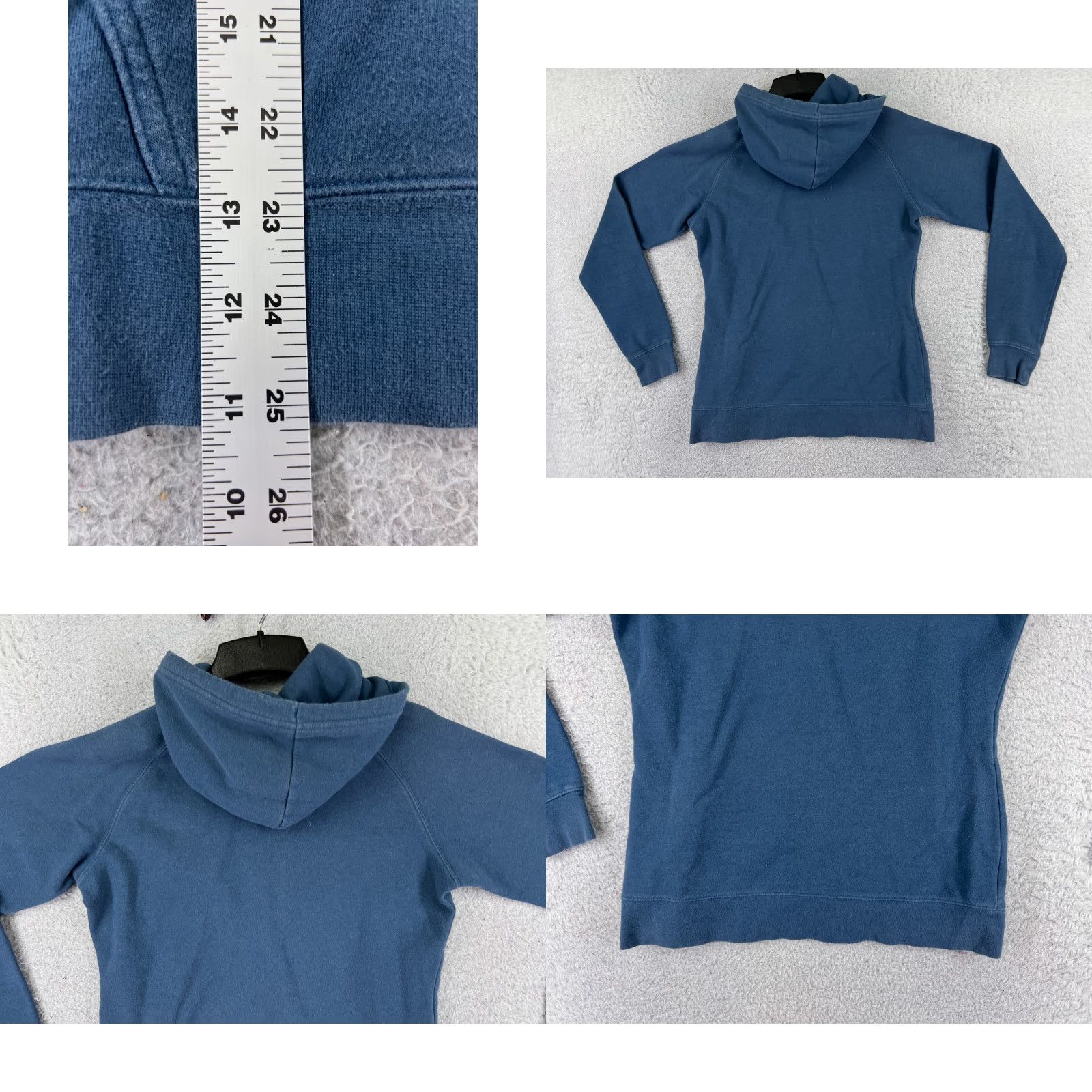 The North Face The North Face Hoodie Womens Small Blue Pullover Logo Sweater Cotton Blend Size S / US 4 / IT 40 - 9 Thumbnail
