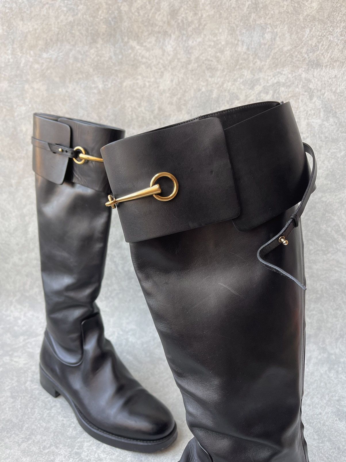 Gucci Gucci Smooth Leather Betis Glamour Riding Boots Size 39 Size US 9 / IT 39 - 17 Thumbnail