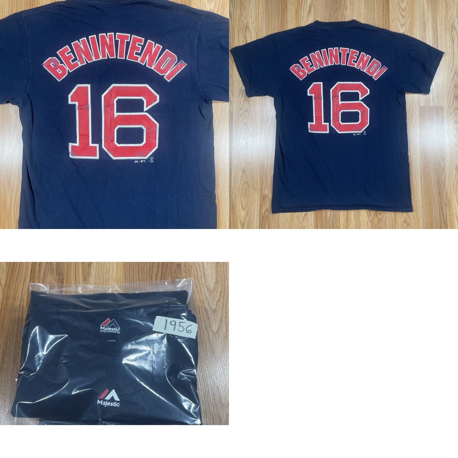 Vintage Majestic Shirt Mens Medium CrewNeck ShortSleeve Boston Red Sox #16 Benintendi - Vintage Size US M / EU 48-50 / 2 - 8 Thumbnail