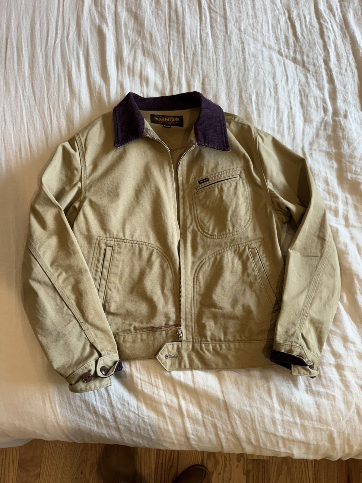 Iron Heart Ironheart tan maroon 1447-BEI work jacket medium Size US M / EU 48-50 / 2 - 1 Thumbnail