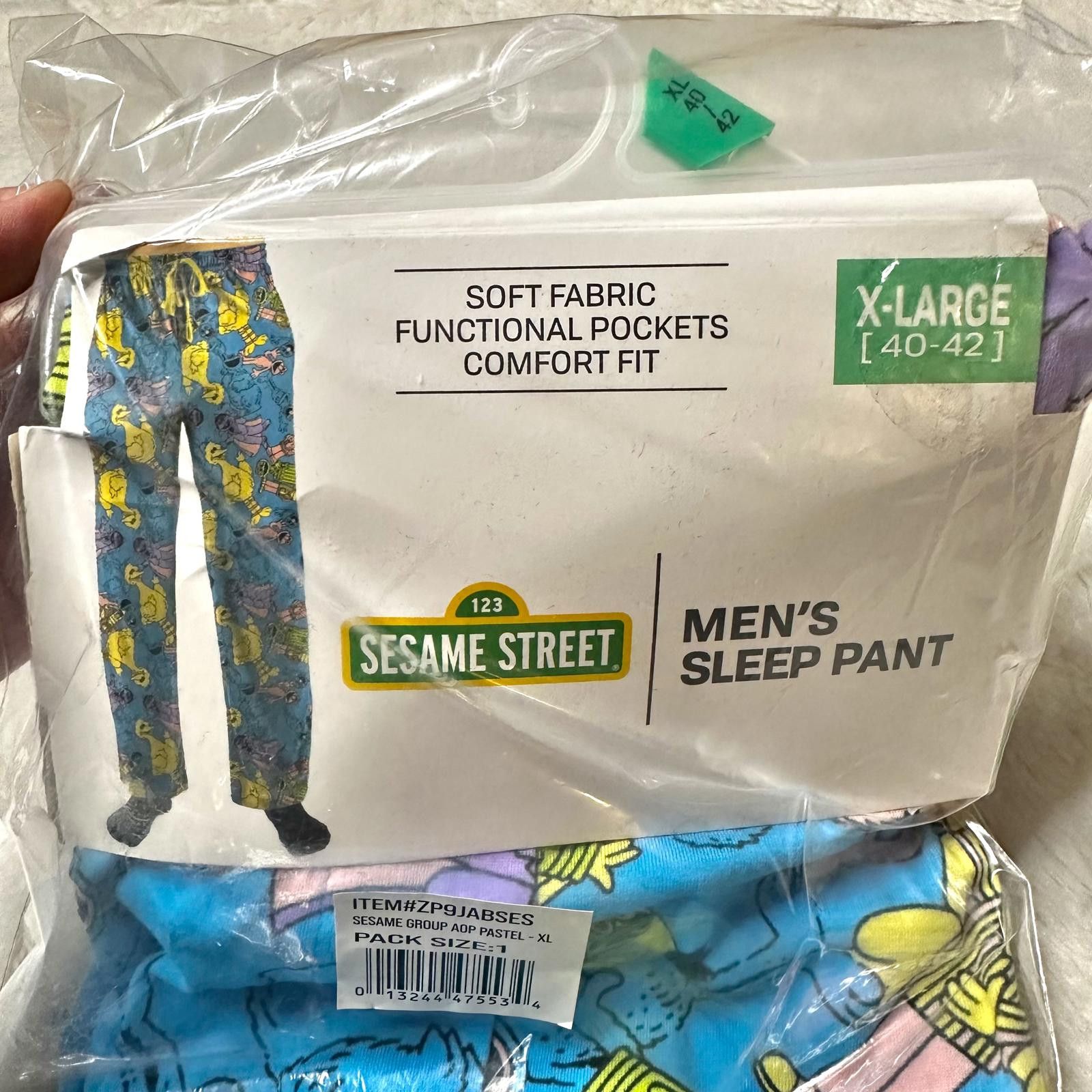 Designer NWT Sesame Street AOP Men’s Sleep Pants Blue XL Size US 40 / EU 56 - 4 Thumbnail