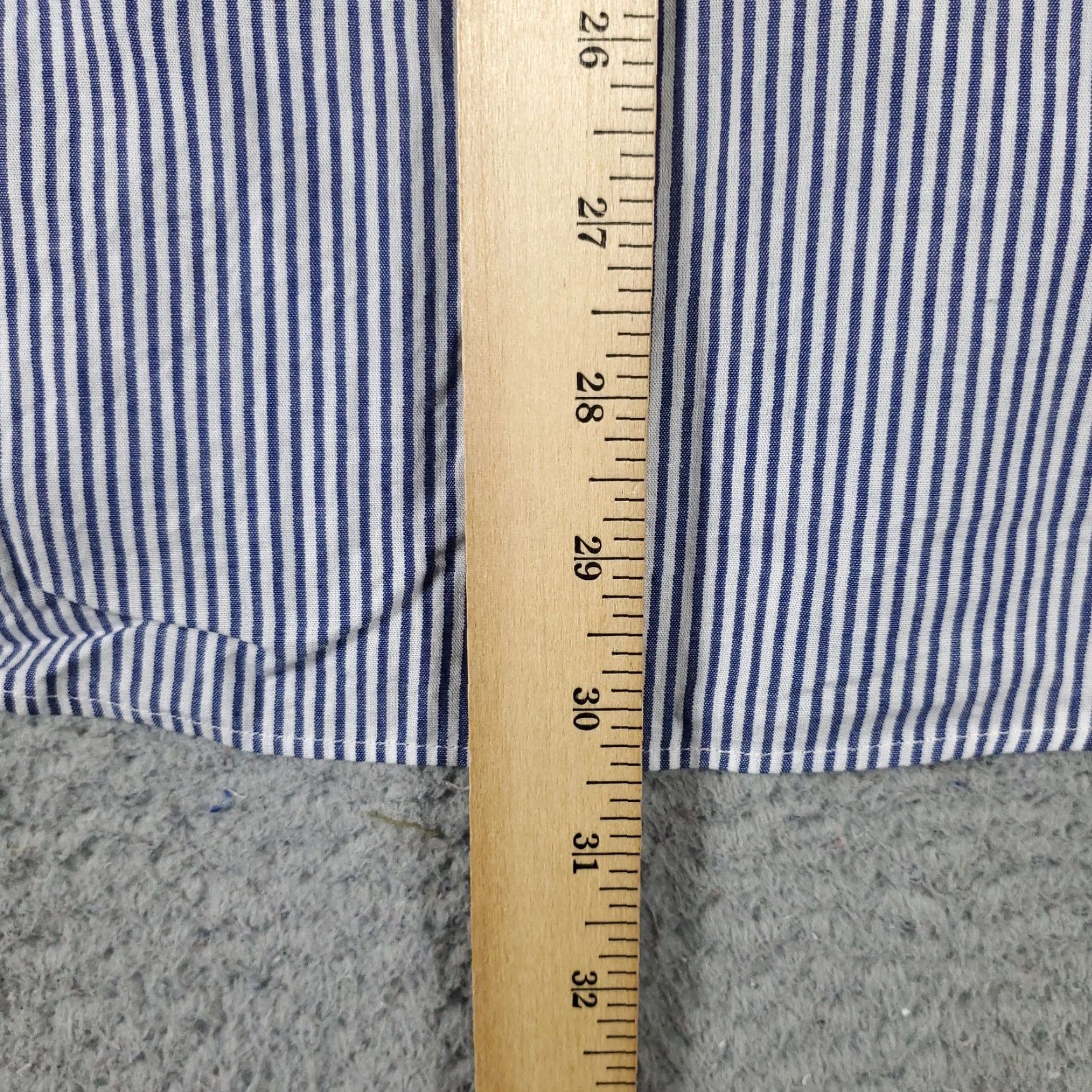 Nautica Nautica Blue White Striped Dress Shirt Mens Regular Size 16.5 Long Sleeve Button Up Classic Size 42R - 6 Thumbnail