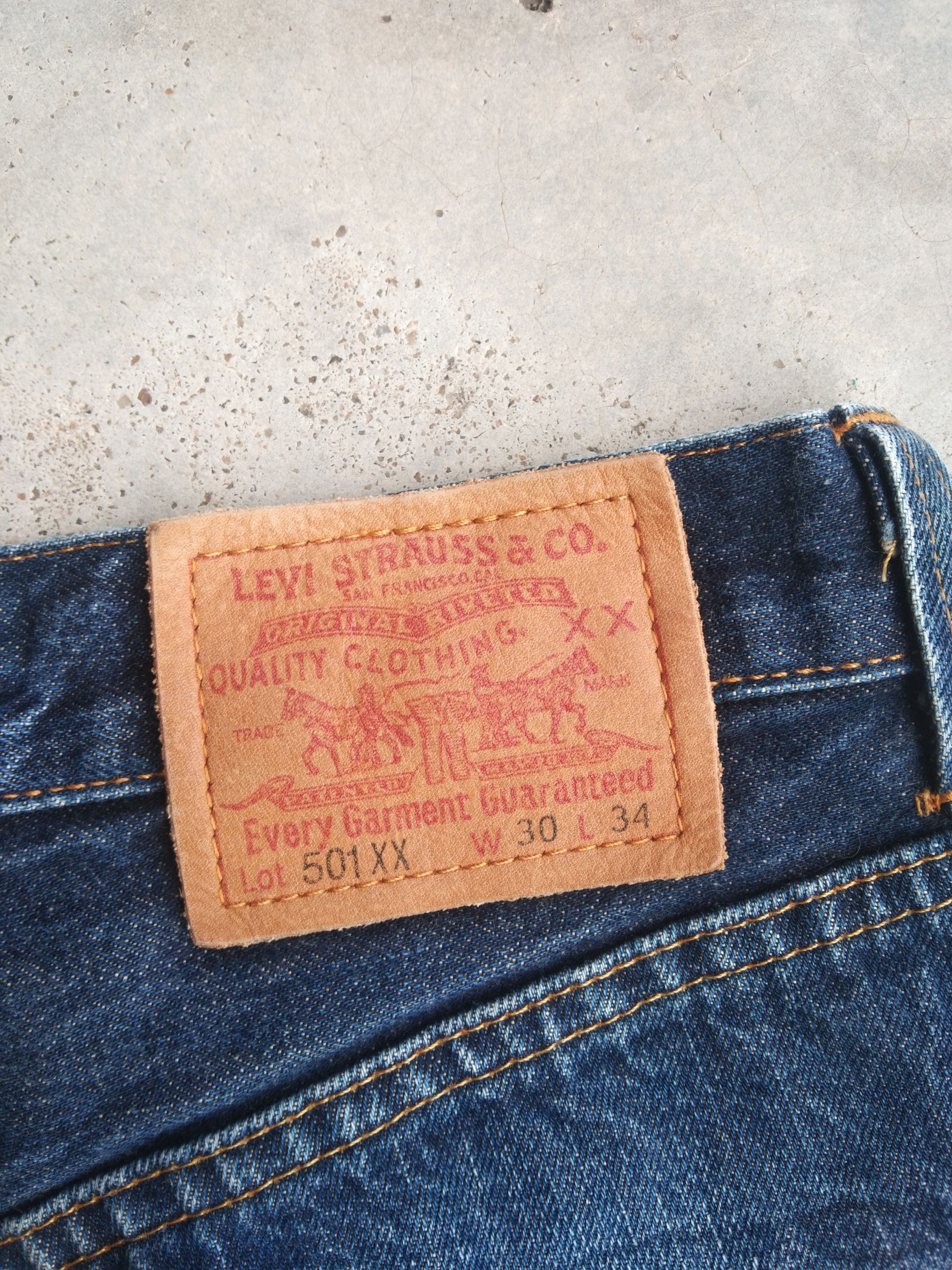 Levi's Vintage LVC Big E Levi's 501 XX selvedge Redline Jeans 30x31 Size US 30 / EU 46 - 4 Thumbnail