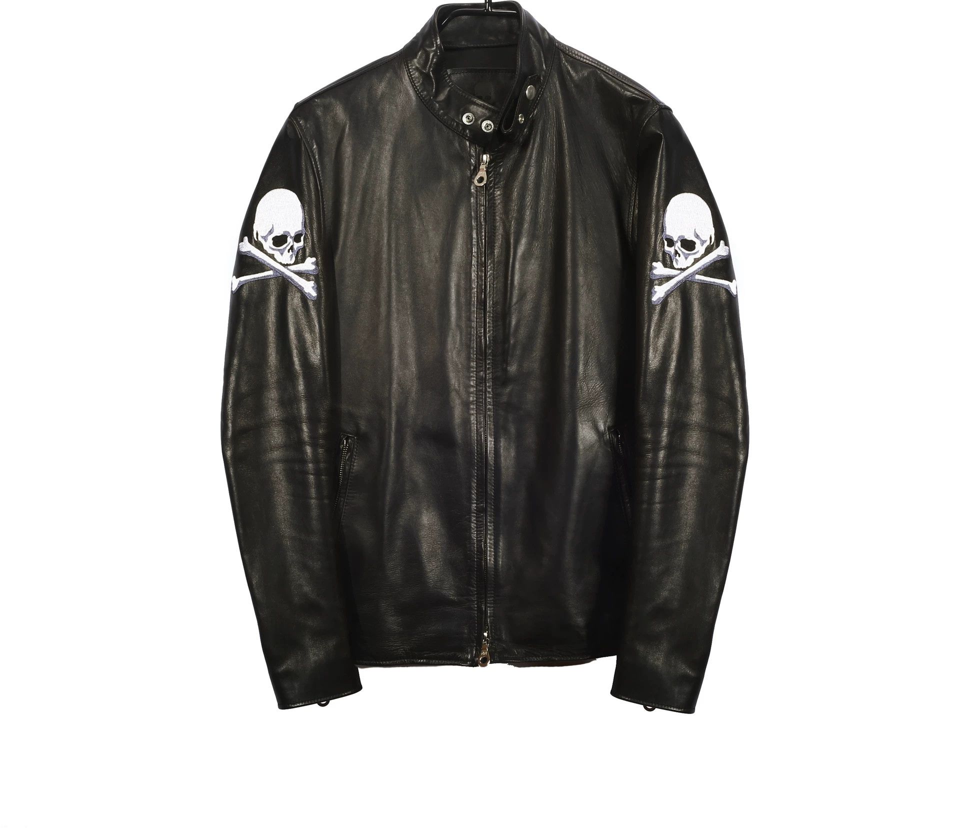 MMW MMJ Embroidered Skull Leather Jacket Size US M / EU 48-50 / 2 - 1 Thumbnail
