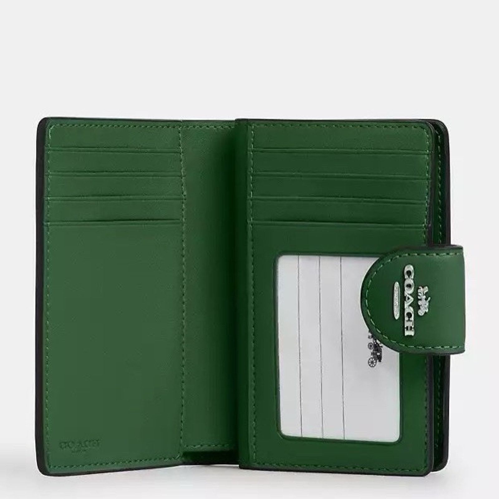 Coach NWT Coach Medium Corner Zip Wallet CW786 Silver/Bright Jade Size ONE SIZE - 6 Thumbnail
