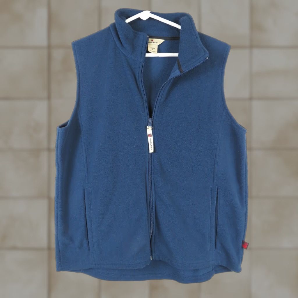 Vintage Woolrich Vest Womens M Blue Fleece Zip Full Zip Packable Outdoor Vest Shirt? Size M / US 6-8 / IT 42-44 - 1 Thumbnail