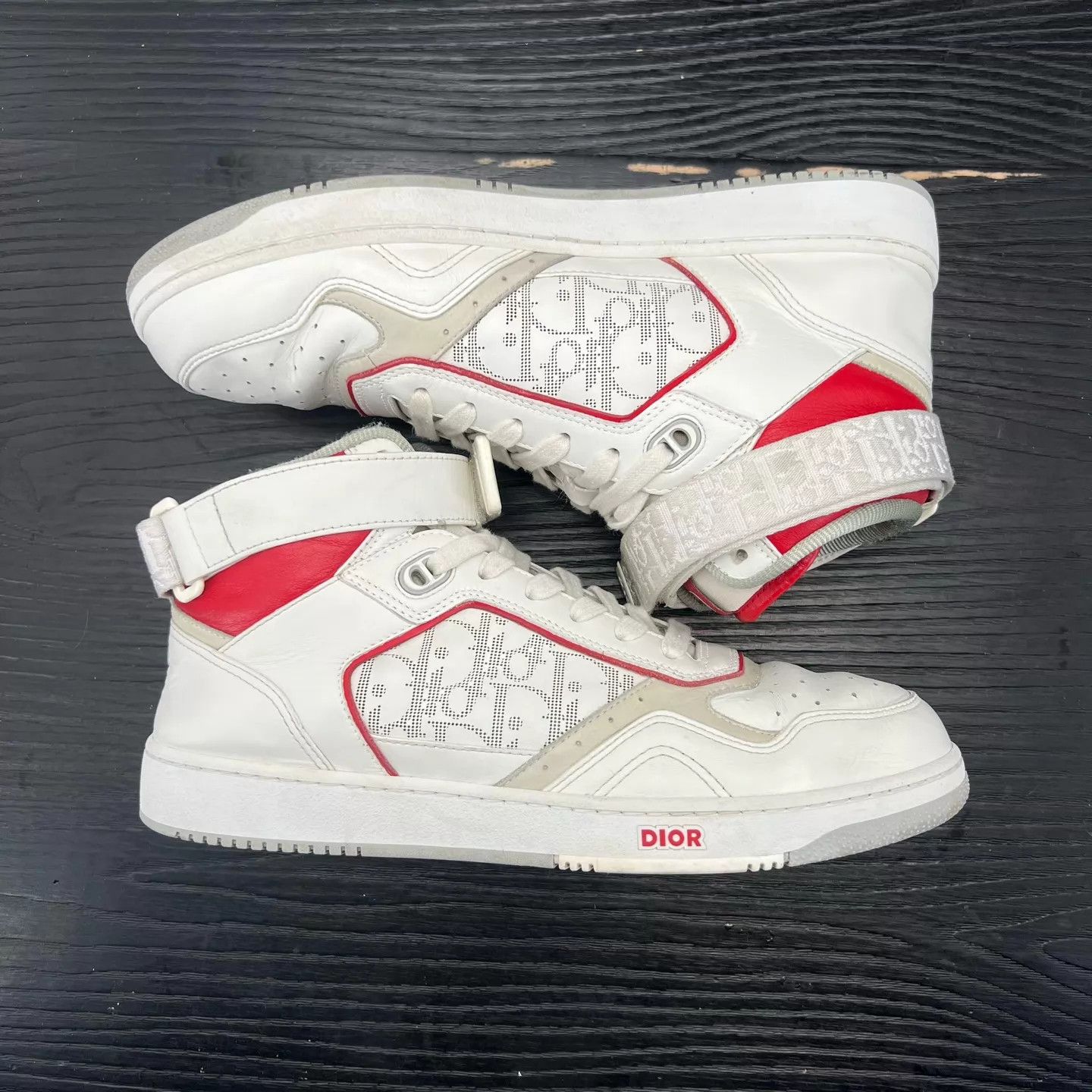 Dior Dior B27 High Top White Red Gray Size 43 Size US 10 / EU 43 - 3 Thumbnail