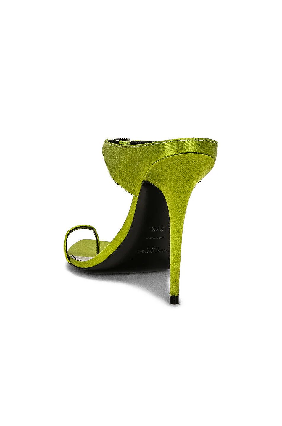 Saint Laurent Paris o1bcso1str1124 Dive 110 Mule Sandals in Pea Green Size US 9.5 / IT 39.5 - 3 Thumbnail