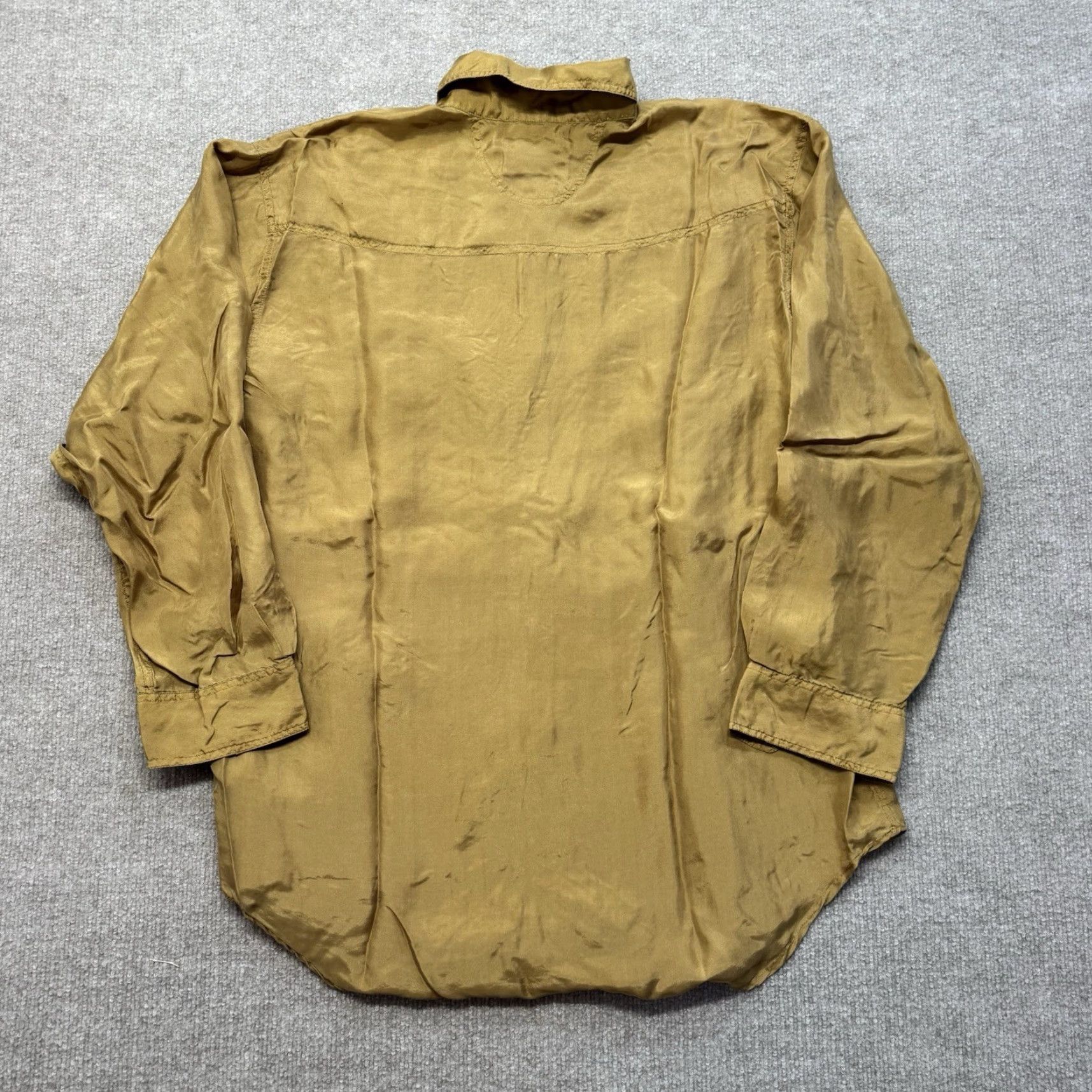 Vintage VINTAGE Substudio Silk Button-Up Shirt Mens L 80s Golden Brown Club Dance Rave Size US L / EU 52-54 / 3 - 7 Thumbnail