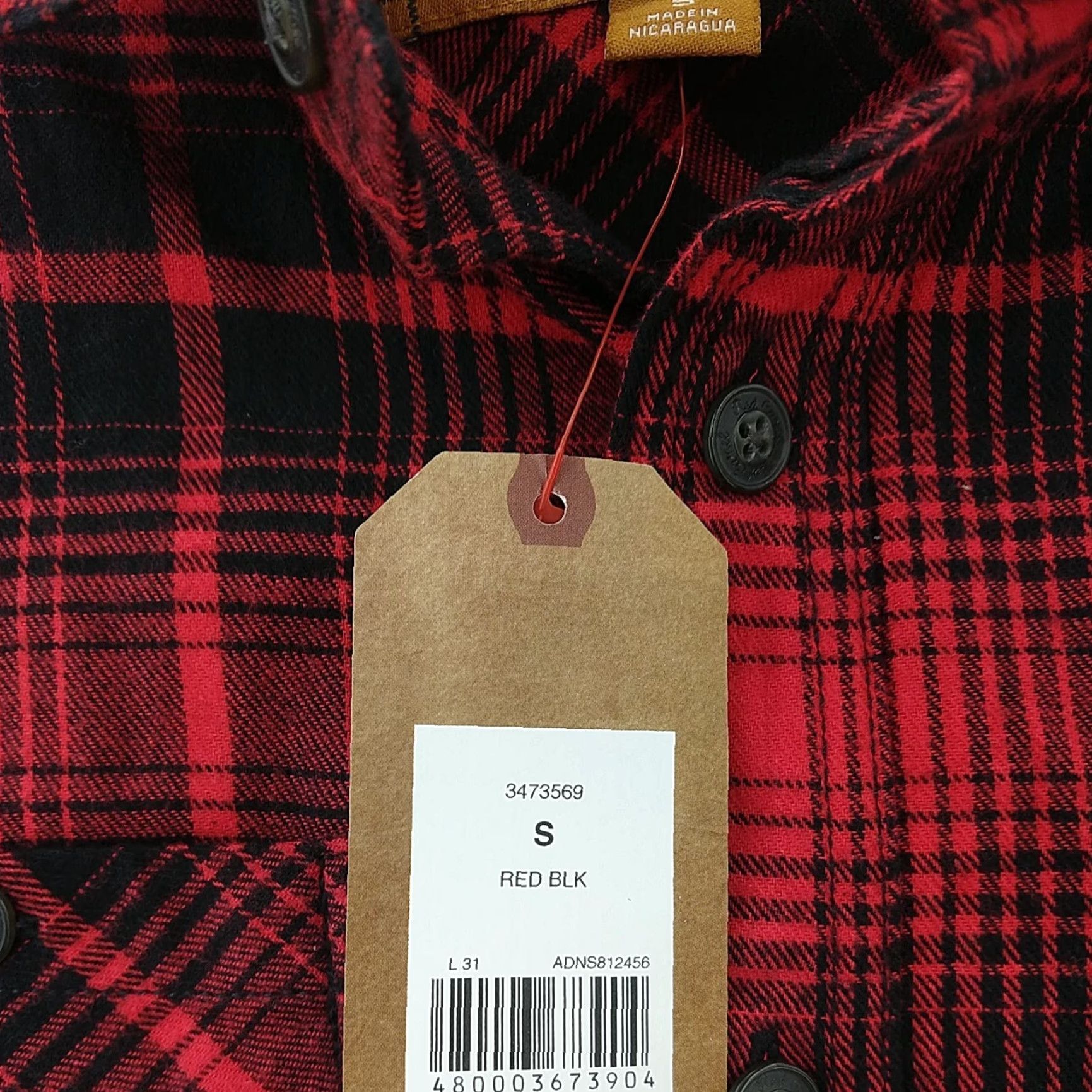 Camel Red Camel Button-Up Shirt Mens Small Red Plaid Flannel Long Sleeve Easy Care Size US S / EU 44-46 / 1 - 7 Thumbnail