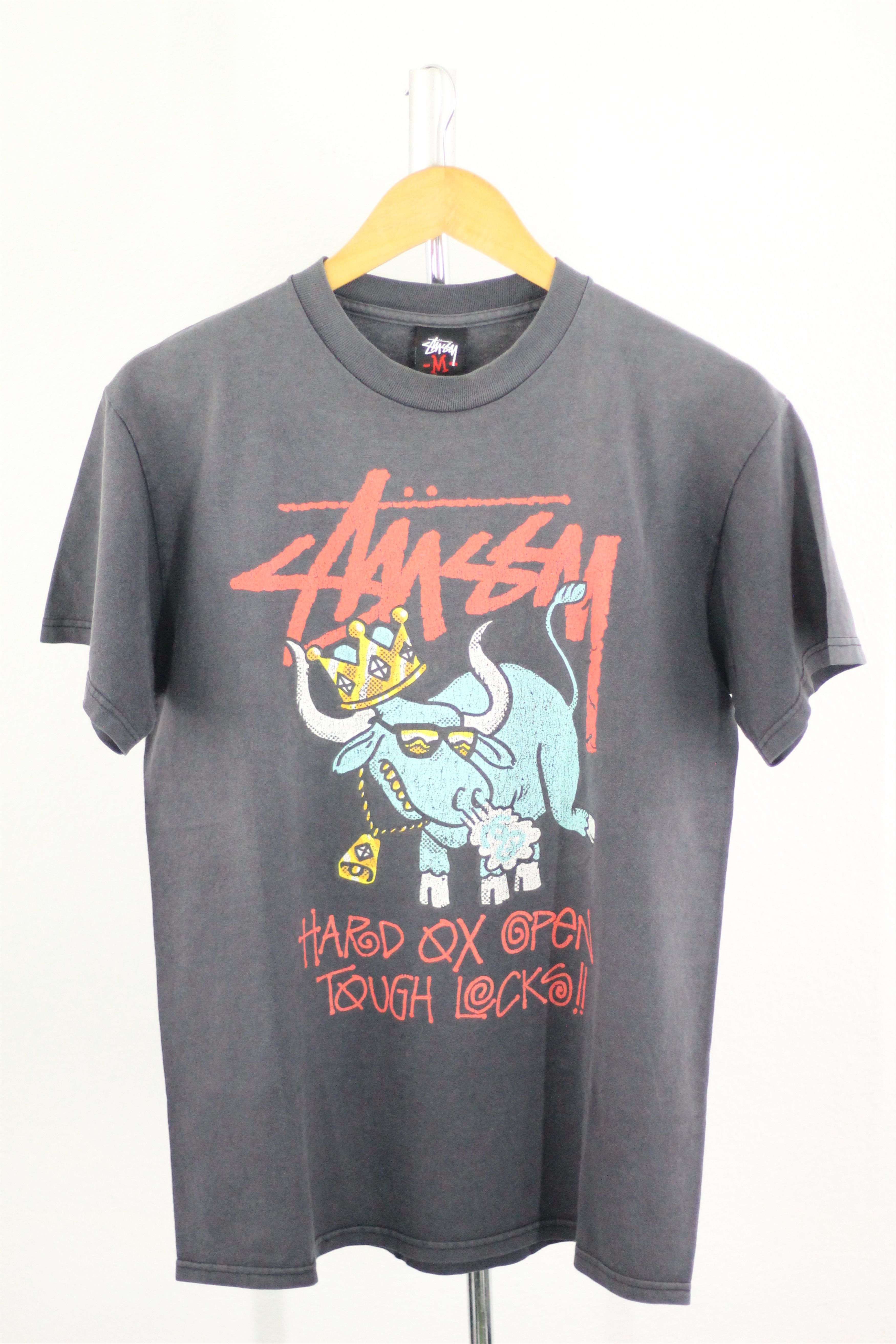 Stussy × Vintage Vintage Faded STUSSY Hard Ox Open Tough Locks Shirt. Size US M / EU 48-50 / 2 - 1 Thumbnail