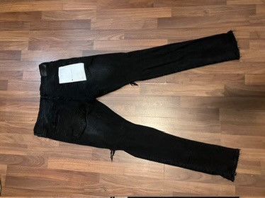 Purple Brand P002 Blowout Knees Distressed Slim-Straight Black Blowout Size US 36 / EU 52 - 1 Thumbnail
