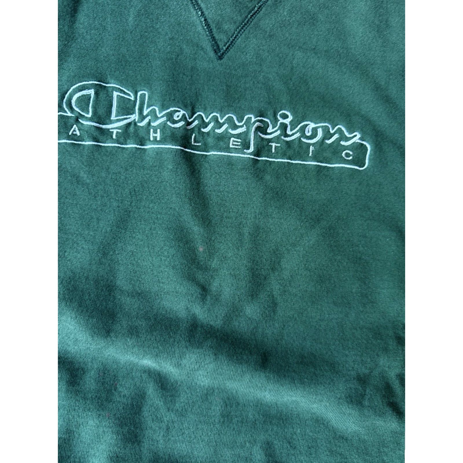 Champion VINTAGE Champion Athletics Crew Neck Sweatshirt Large Embroidered USA Green Men L Sweatshirt Size US L / EU 52-54 / 3 - 5 Thumbnail