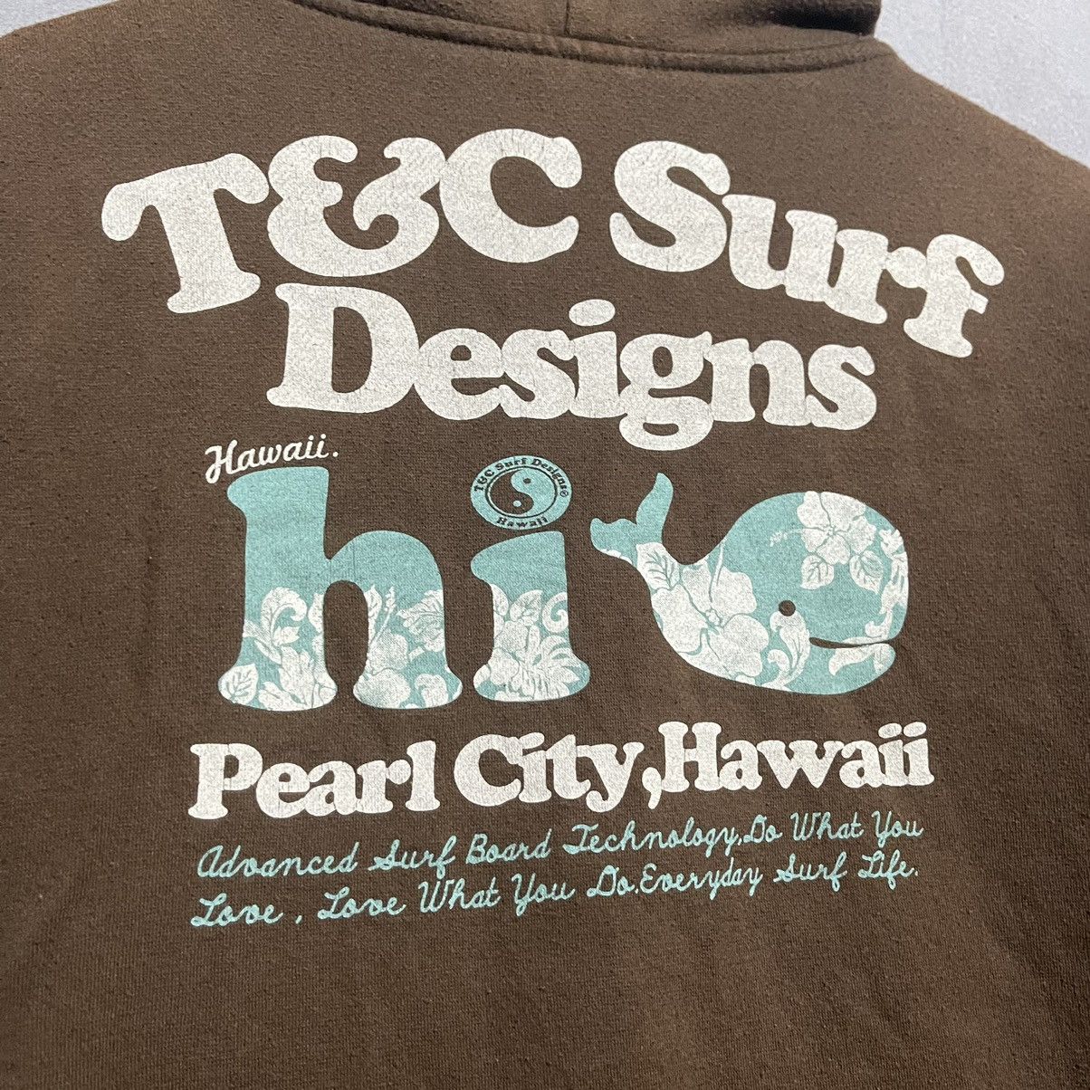 Vintage Vintage 90s T&C Surf Designs Hoodie Brown Full Zip Hoodie Size US XL / EU 56 / 4 - 2 Thumbnail