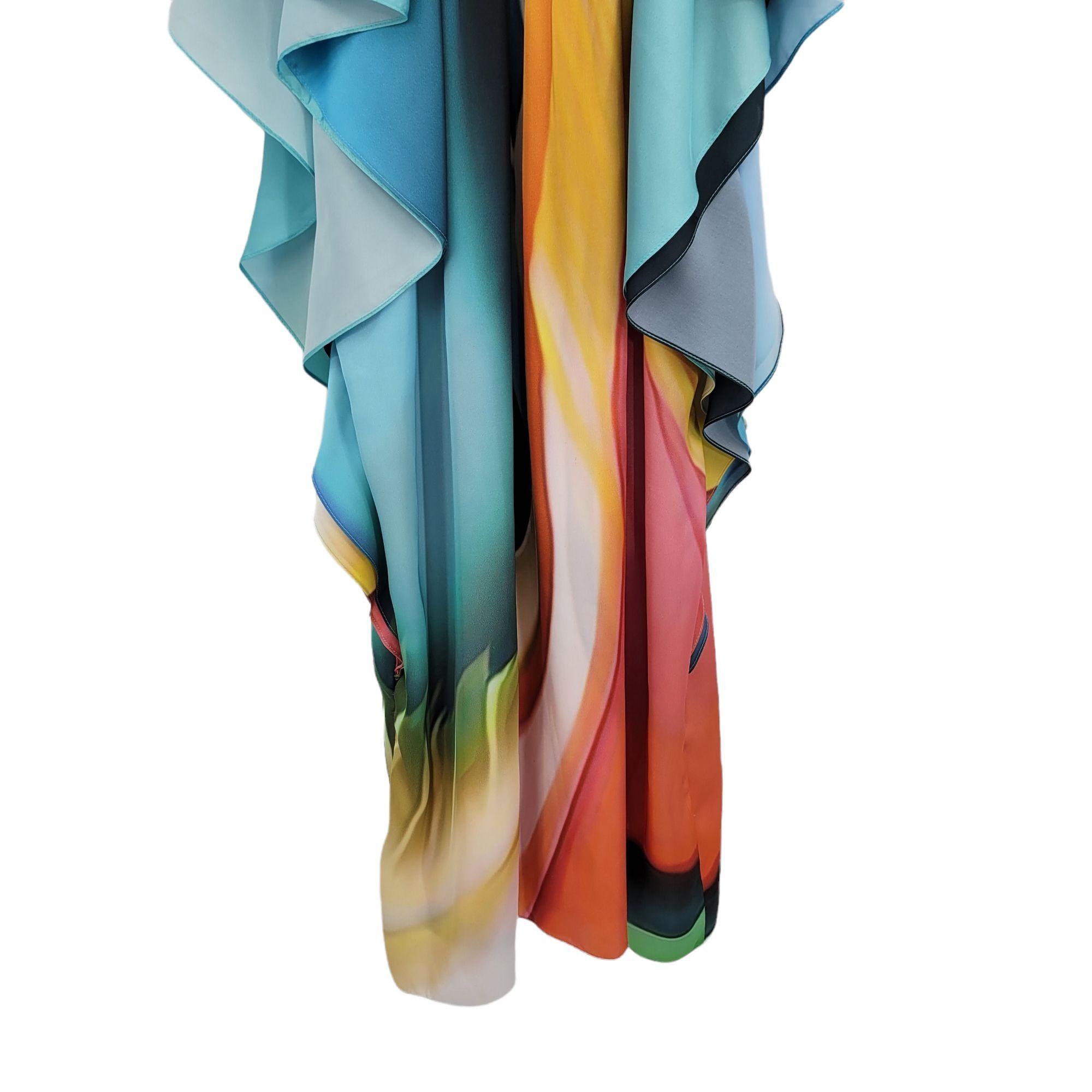 Mary Katrantzou Designer Artsy Rainbow Mini Dress Sz 10 Whimsical Fairy Flut Size L / US 10 / IT 46 - 4 Thumbnail