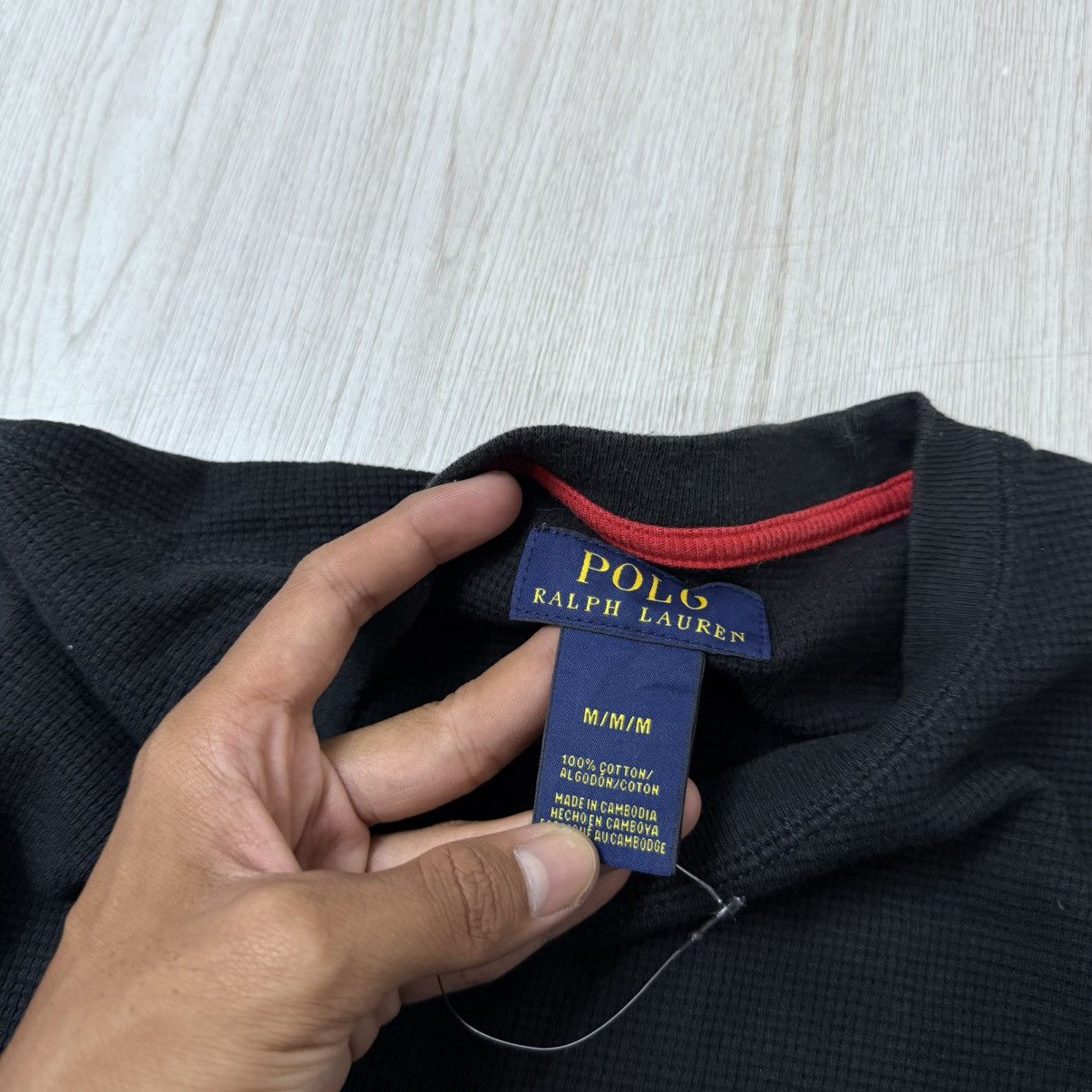 Polo Ralph Lauren POLO RALPH LAUREN waffle cotton longsleeve black Size US M / EU 48-50 / 2 - 5 Thumbnail