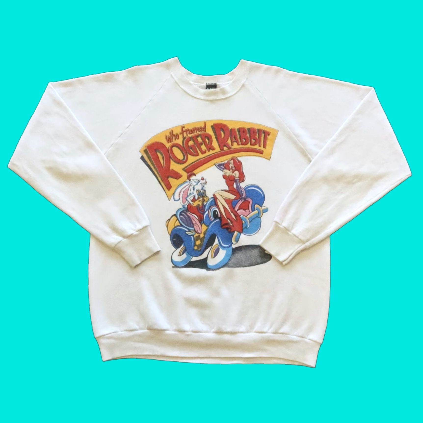 Disney VINTAGE Disney Who Framed Roger Rabbit Sweatshirt Shirt XL White Men Size US XL / EU 56 / 4 - 1 Thumbnail