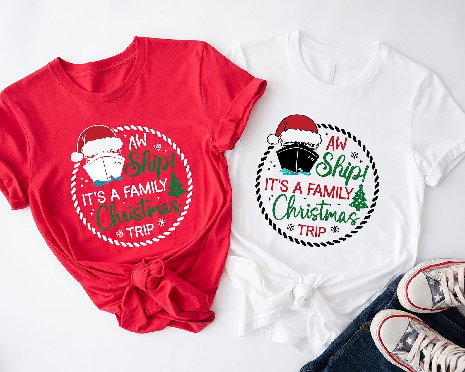 Designer × The Unbranded Brand Aw Ship! It's a Family Christmas Trip Size XL / US 12-14 / IT 48-50 - 1 Thumbnail