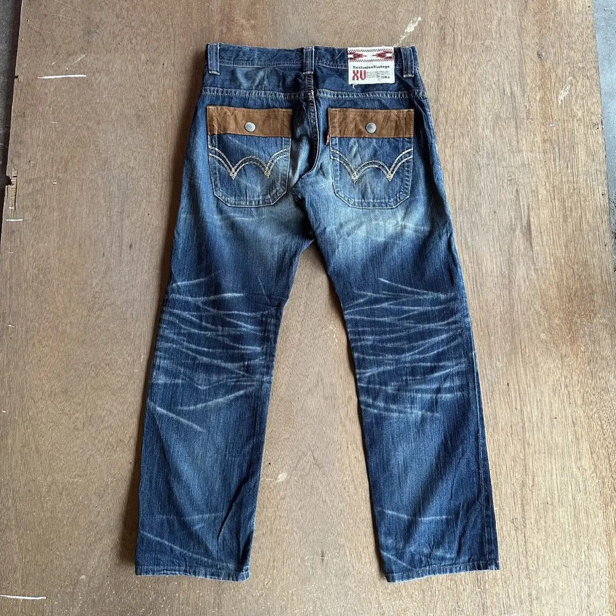 Japanese Brand STEALS🔥DISTRESSED DENIM VINTAGE EDWIN JEAN NICE FADING PANT Size US 34 / EU 50 - 12 Thumbnail