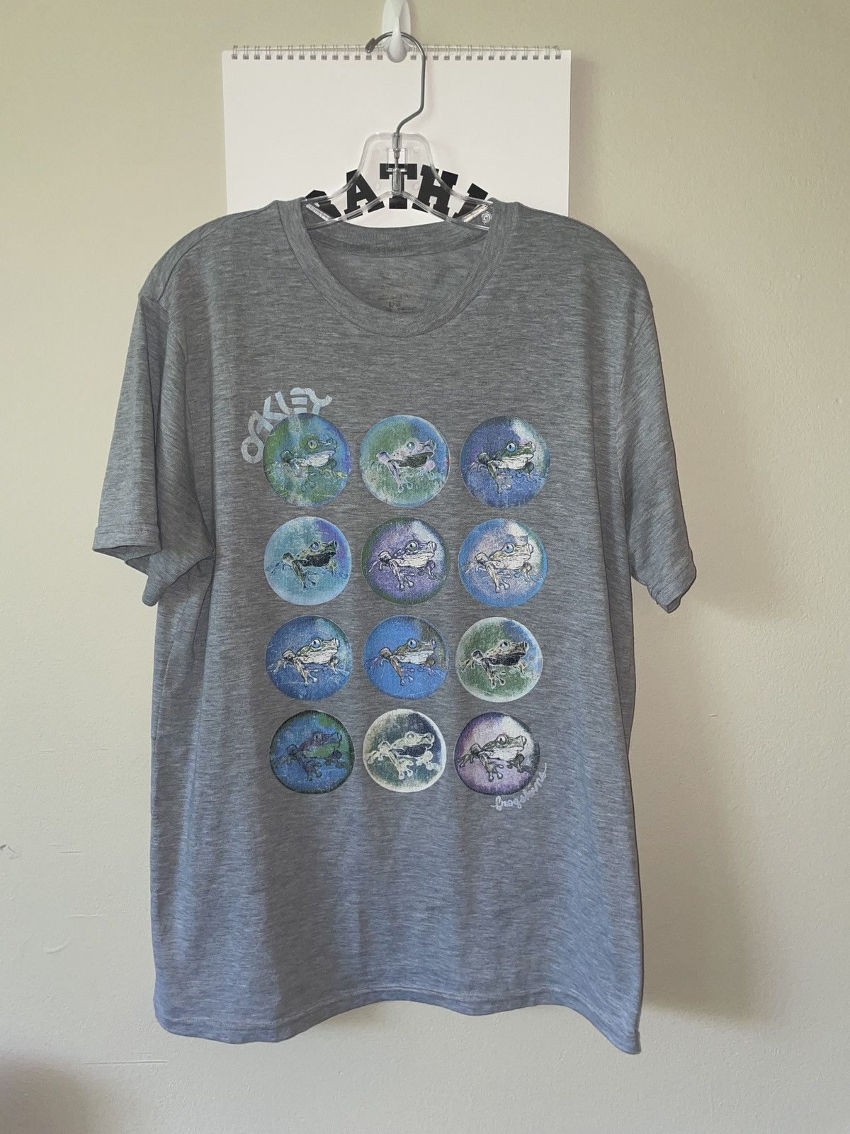 Vintage Oakley Frogskin T-Shirt Size US L / EU 52-54 / 3 - 1 Thumbnail
